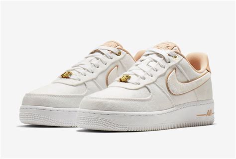 nike air force 1 lux white gold beige|air force 1 nike shoes.